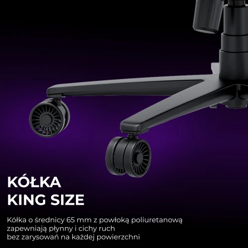 Fotel gamingowy materiałowy Anda Seat Novis Plus XL szary obrotowy