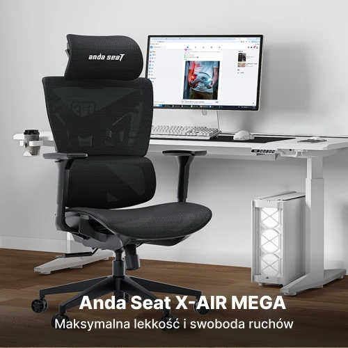 Fotel Anda Seat X-Air Mega Size XL Mesh Space Black