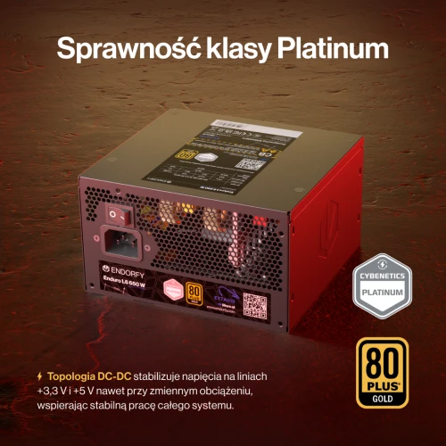 Zasilacz ENDORFY Enduro L6 650W 80Plus Gold Cybenetics Platinum