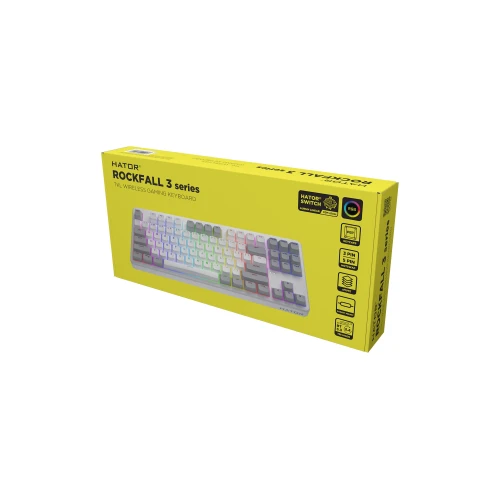 Klawiatura HATOR Rockfall 3 TKL Wireless RGB White