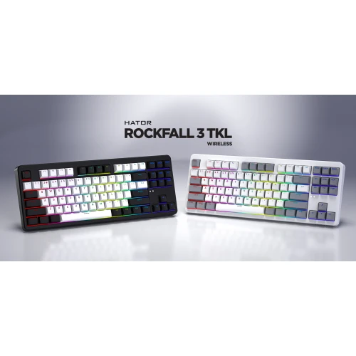 Klawiatura HATOR Rockfall 3 TKL Wireless RGB White