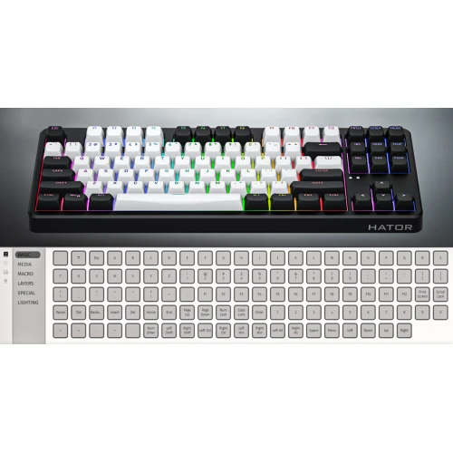 Klawiatura HATOR Rockfall 3 TKL Wireless RGB White