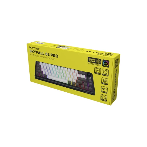 Klawiatura HATOR Skyfall 65 PRO Wireless RGB Grey Black Vanila