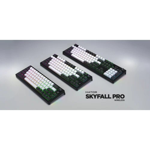 Klawiatura HATOR Skyfall 100 PRO Wireless RGB Grey Black Vanila