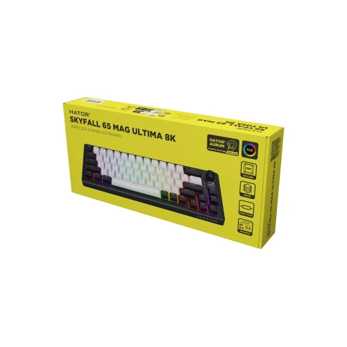 Klawiatura HATOR Skyfall 65 MAG ULTIMA 8K Wireless RGB White Black Strawberry
