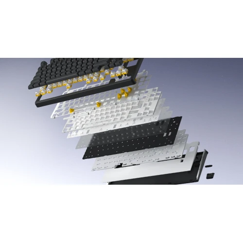 Klawiatura HATOR Skyfall 100 PRO Wireless RGB Grey Black Vanila
