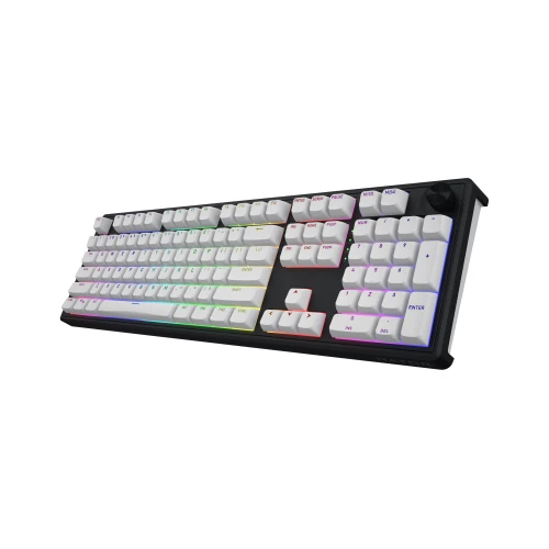 Klawiatura HATOR Skyfall 100 Wireless RGB White Black Lemon