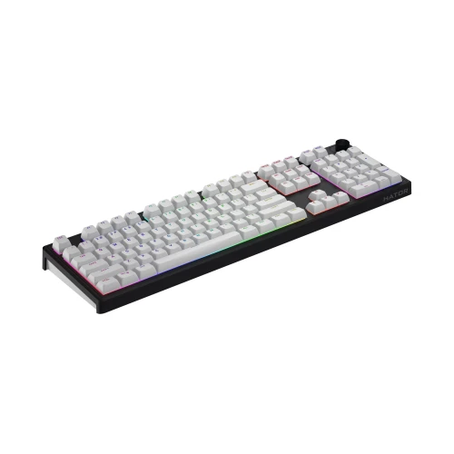 Klawiatura HATOR Skyfall 100 Wireless RGB White Black Lemon