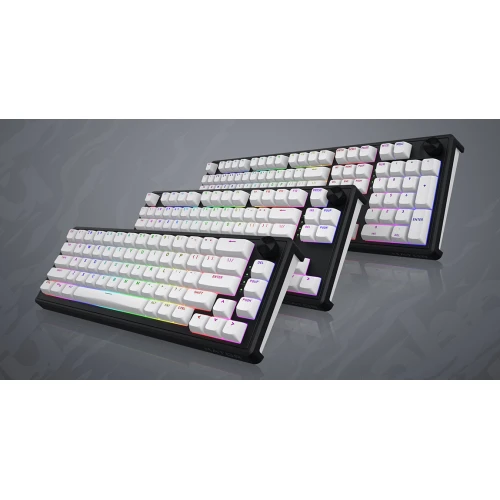 Klawiatura HATOR Skyfall 100 Wireless RGB White Black Lemon