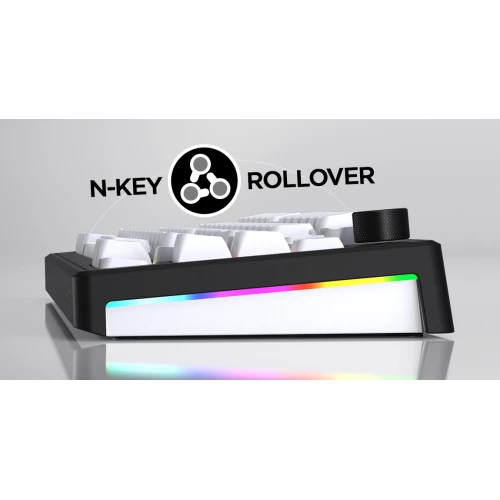 Klawiatura HATOR Skyfall 100 Wireless RGB White Black Lemon