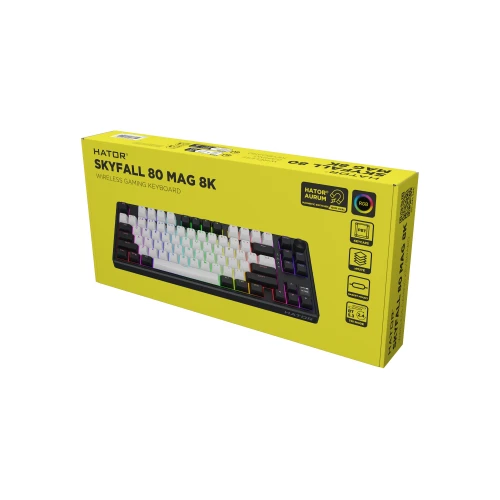Klawiatura HATOR Skyfall 80 MAG ULTIMA 8K Wireless RGB White Black Strawberry