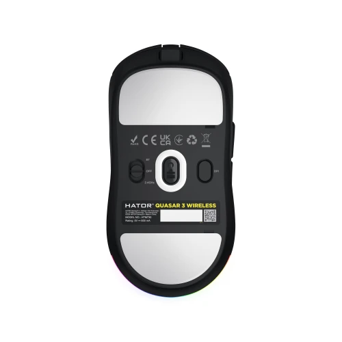 Mysz HATOR Quasar 3 Wireless RGB Black