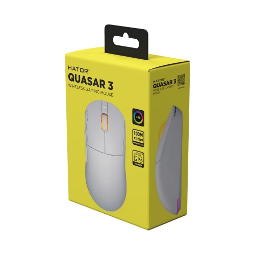 Mysz HATOR Quasar 3 Wireless RGB White