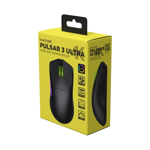 Mysz HATOR Pulsar 3 ULTRA 8K+4K Wireless RGB Black Violet