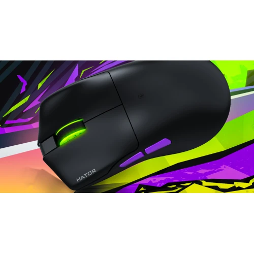 Mysz HATOR Pulsar 3 ULTRA 8K+4K Wireless RGB Black Violet
