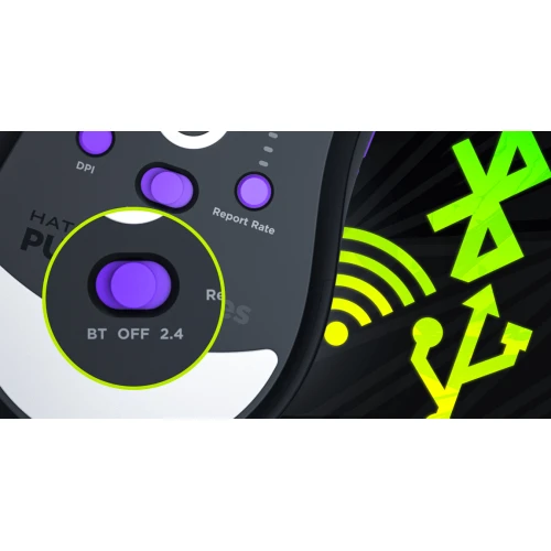 Mysz HATOR Pulsar 3 ULTRA 8K+4K Wireless RGB Black Violet