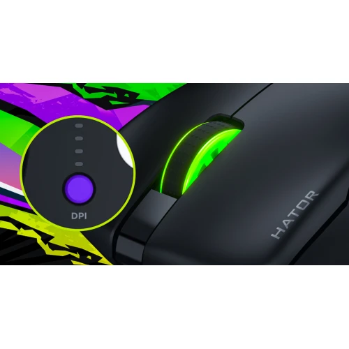 Mysz HATOR Pulsar 3 ULTRA 8K+4K Wireless RGB Black Violet
