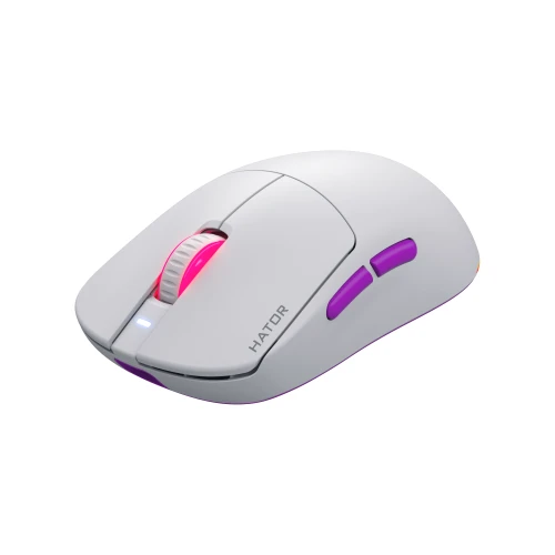 Mysz HATOR Quasar 3 ULTRA 8K+8K Wireless RGB White Violet