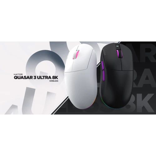 Mysz HATOR Quasar 3 ULTRA 8K+8K Wireless RGB Black Edition