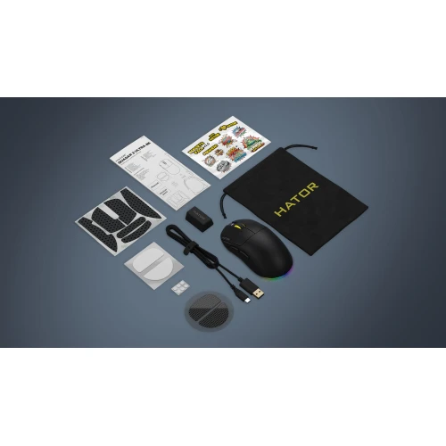 Mysz HATOR Quasar 3 ULTRA 8K+8K Wireless RGB Black Edition