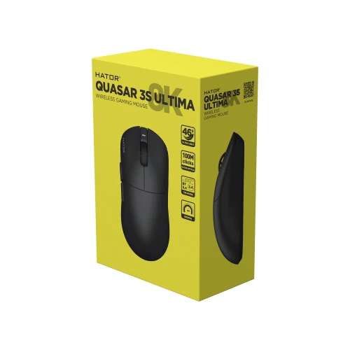 Mysz HATOR Quasar 3S ULTIMA 8K Wireless Black