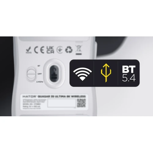 Mysz HATOR Quasar 3S ULTIMA 8K Wireless Black