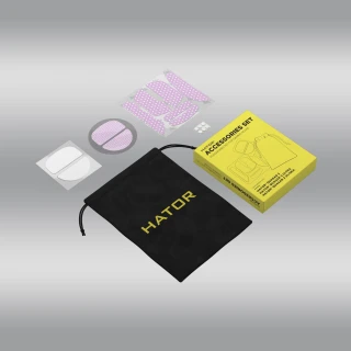 Accessories pack for HATOR Quasar 3 ULTRA 8K Wireless HTM771, white PTFE feet, U-PE spot feet, gloss feet, sticker pack, grips set, mouse bag - (ACC071)