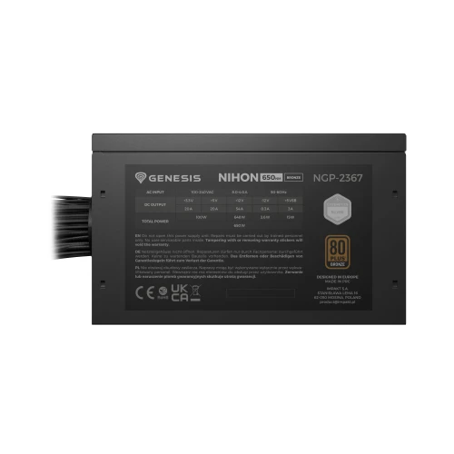 Zasilacz Genesis Nihon 650NM 650W 80Plus Bronze ATX 3.1