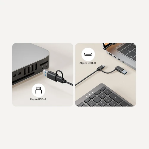 Klawiatura Unitek Unitek SlimTap USB-C/USB-A