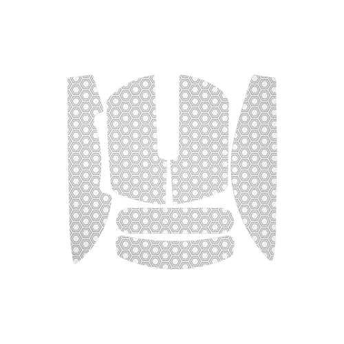 Anti-slip mouse grip tape for HATOR Quasar 3S series, white + light grey - (ACC094)