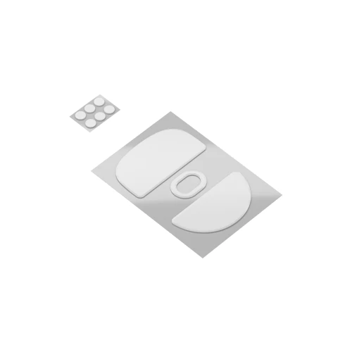 White PTFE feet + U-PE spot feet for HATOR Quasar 3 mouse - (ACC081)