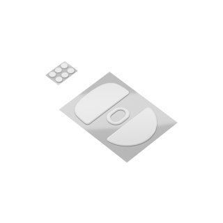 White PTFE feet + U-PE spot feet for HATOR Quasar 3S mouse - (ACC090)