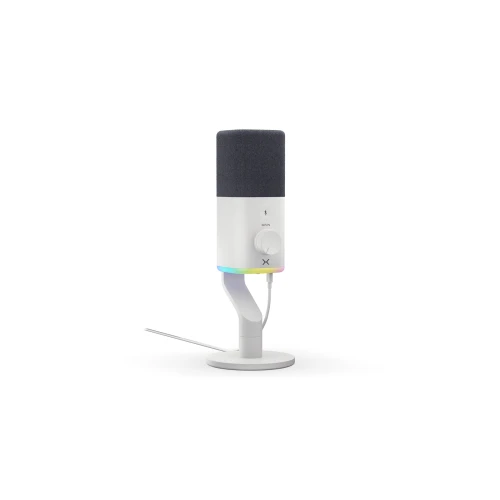Mikrofon Krux Qube RGB XLR/USB White