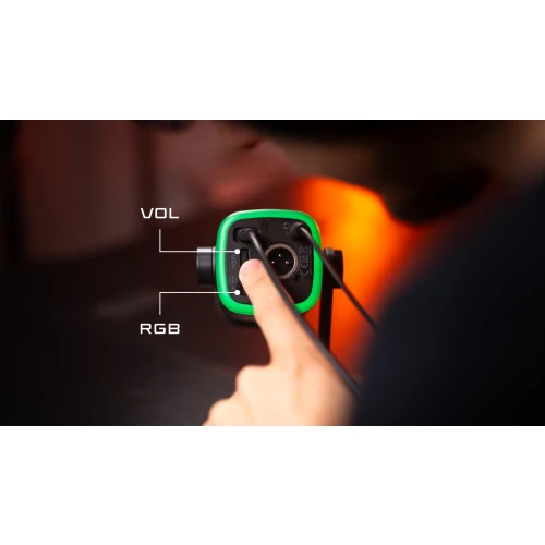 Mikrofon Krux Qube RGB XLR/USB Black