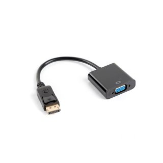 Adapter DisplayPort(m) 1.1->vga(f) Na Kablu 20cm Czarny Lanberg