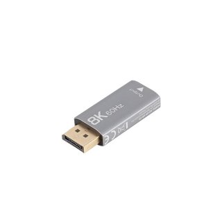 Adapter DisplayPort(m)->hdmi(f) 8K Srebrny Lanberg
