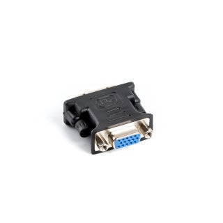 Adapter DVI-i(m)(24+5) Dual Link->vga(f) Czarny Lanberg