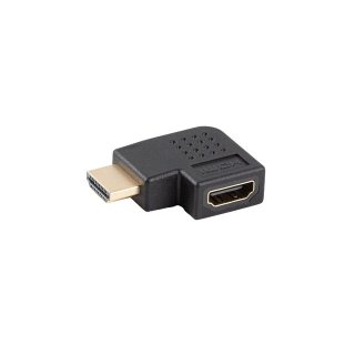 Adapter HDMI(m)->hdmi(f) 4K Kątowy Lewo Czarny Lanberg