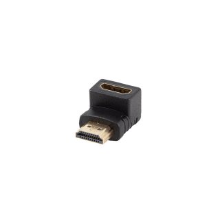 Adapter HDMI(m)->hdmi(f) 4K Kątowy Dół Czarny Lanberg