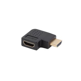 Adapter HDMI(m)->hdmi(f) 4K Kątowy Prawo Czarny Lanberg