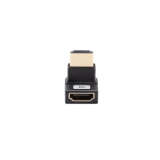 Adapter HDMI(m)->hdmi(f) 8K Kątowy Góra Aluminium Srebrny Lanberg