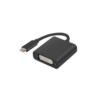 Adapter USB-c(m) 3.1->dvi-i(f)(24+5) Dual Link (displayport Alt Mode) Na Kablu 15cm Czarny Lanberg