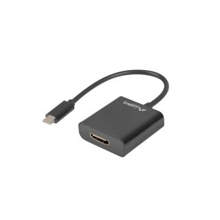 Adapter USB-c(m) 3.1->hdmi(f)(displayport Alt Mode) Na Kablu 15cm Czarny Lanberg