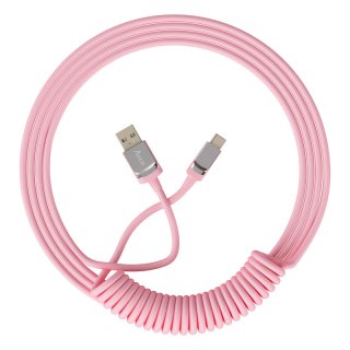 Kabel do klawiatury AKKO Coiled Cable USB-C - USB-A - Pink