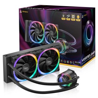 Chłodzenie wodne AiO Antec Vortex 240 Black ARGB