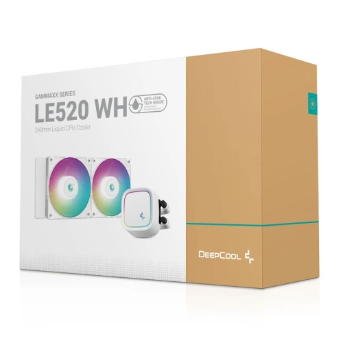 Chłodzenie wodne AiO DeepCool LE520 ARGB 240mm White