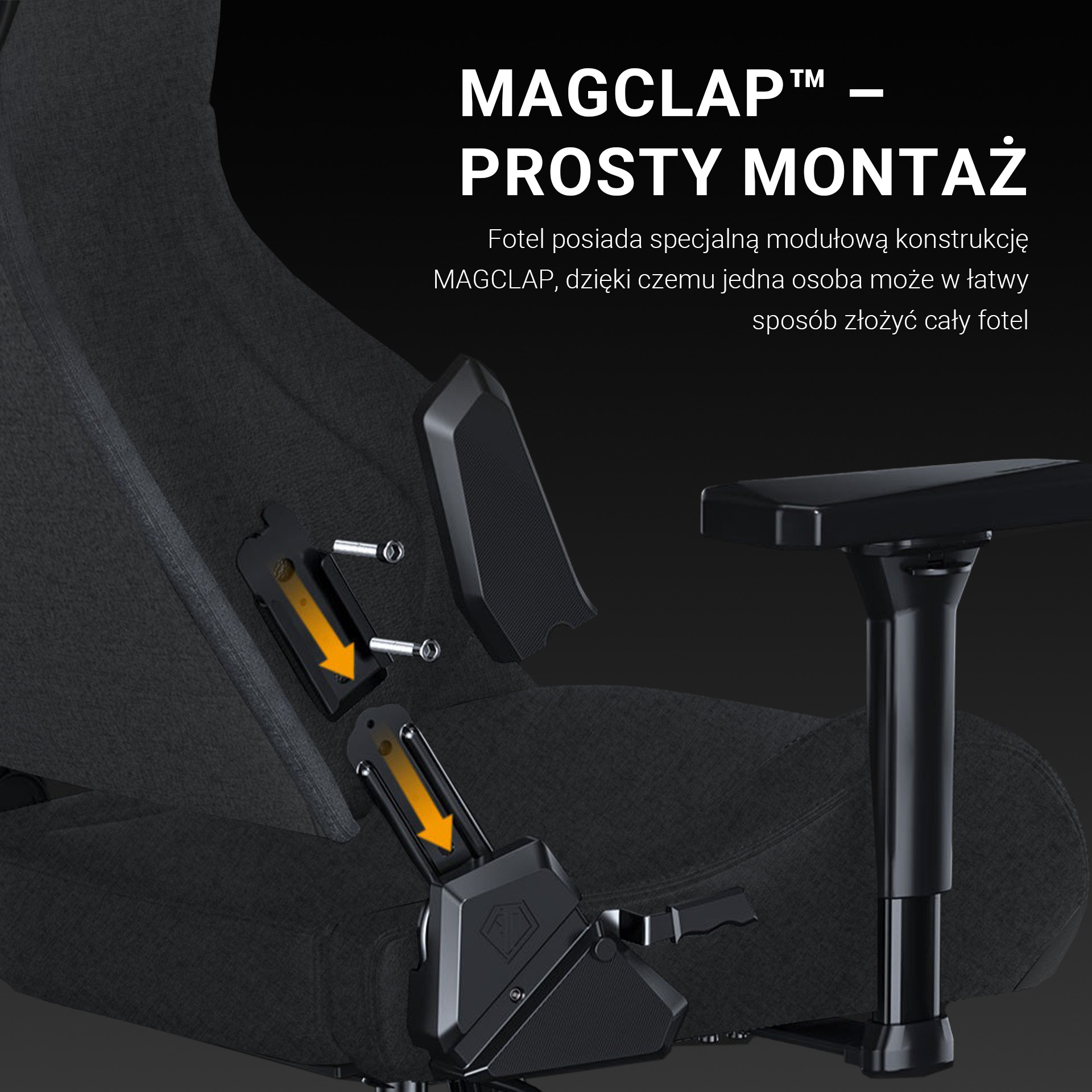 System MAGCLAP w fotelu Anda Seat