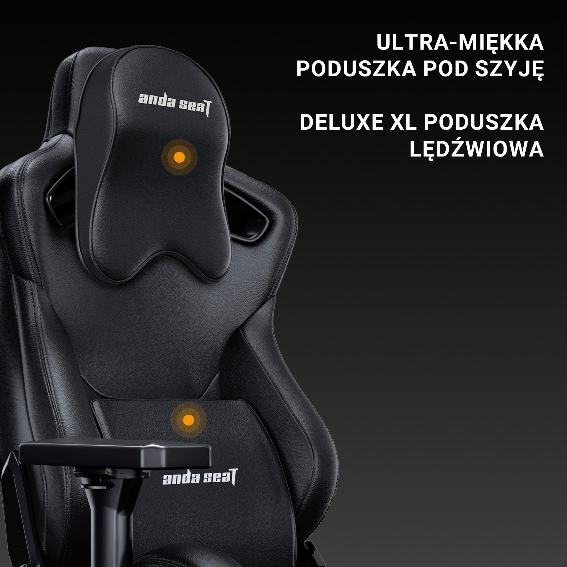 Poduszki Memory Foam w fotelu gamingowym
