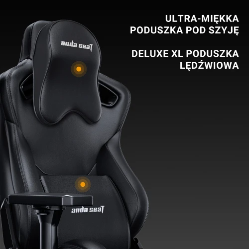 Fotel gamingowy do biura Anda Seat Kaiser 2 Frontier XL czarny materiałowy