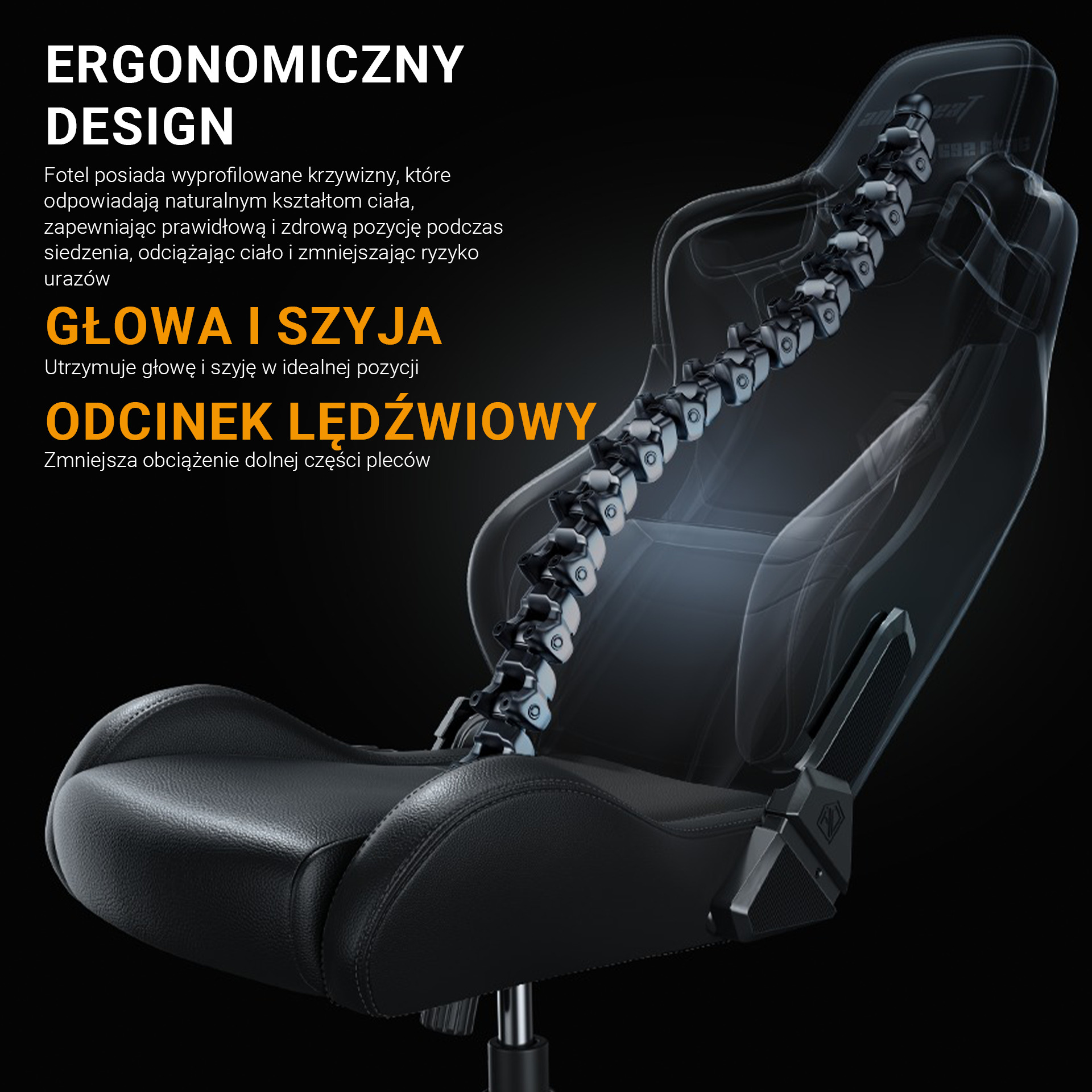 Ergonomiczna konstrukcja fotela Anda Seat